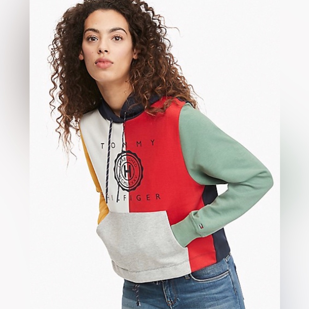 Tommy Hilfiger Color Block Hoodie Size XXL